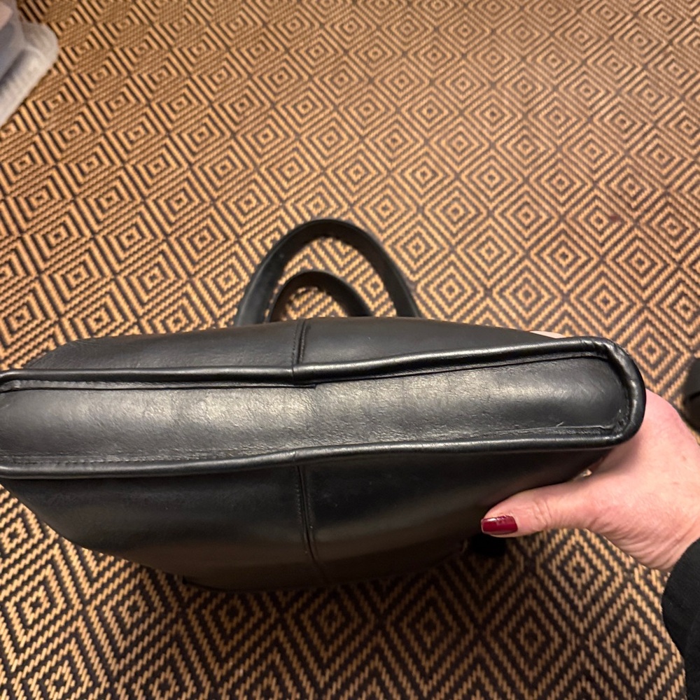 Vintage Coach Kisslock Skinny Tote GLUE IN REGISTRATION 9546 9450 9545 black NYC - Picture 4 of 14